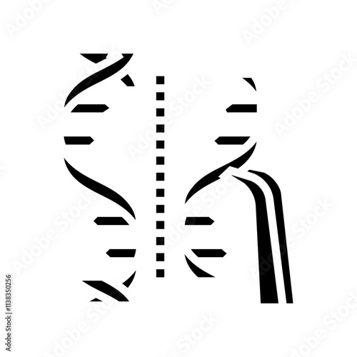 genome editing genetic engineering glyph icon vector. genome editing genetic engineering sign. isolated symbol illustration