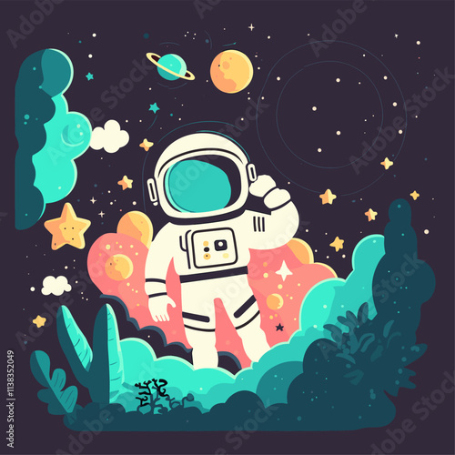 Wallpaper Mural Star universe background image, astronaut starry sky graphic design Torontodigital.ca