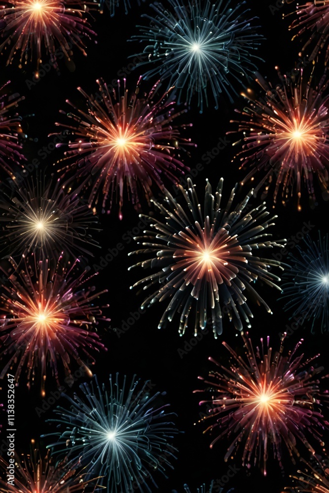 Naklejka premium fireworks in the night sky