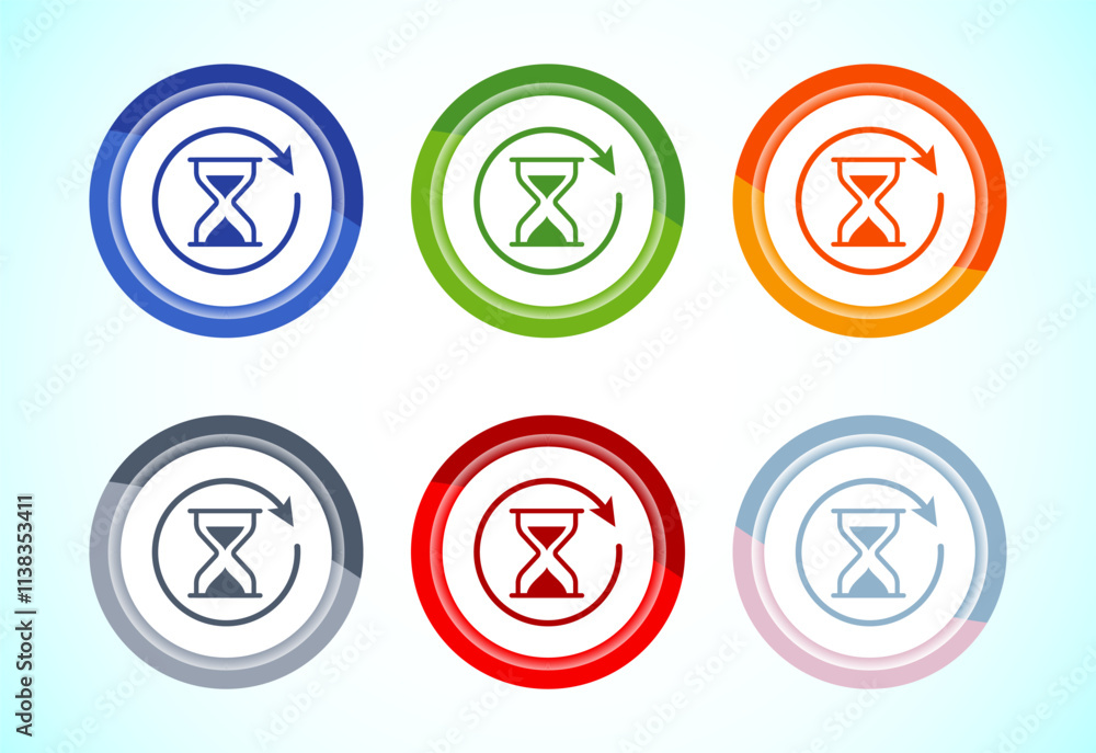 Long lasting icon design illustration. Durability icon design. Button Design Set Long lasting icon design illustration. Durability icon design. Button Design Set