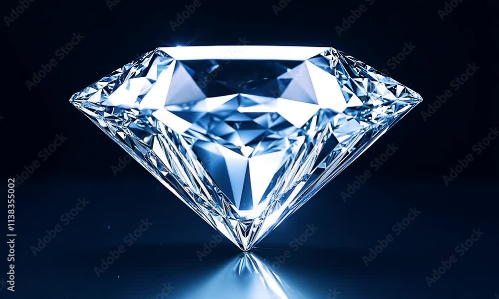 Shining diamond on black background. Generative AI Shining diamond on black background. Generative AI