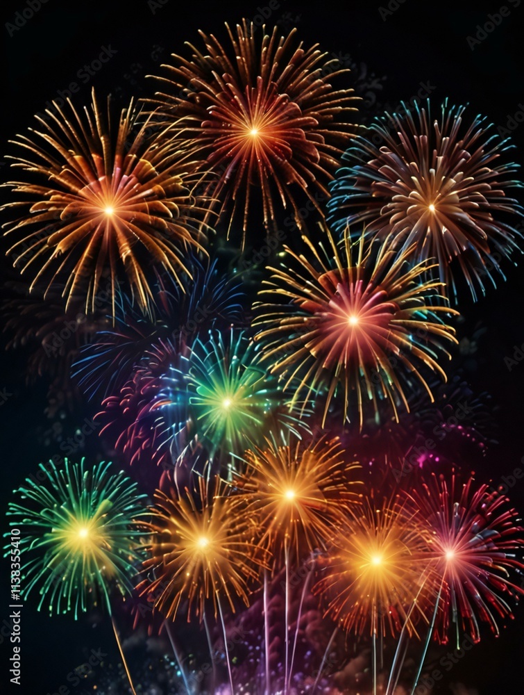 fireworks on the night sky fireworks on the night sky