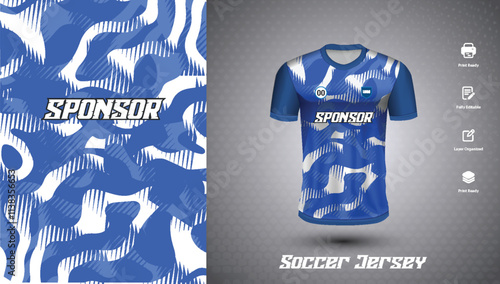 Soccer jersey design for sublimation or sports t shirt design for cricket