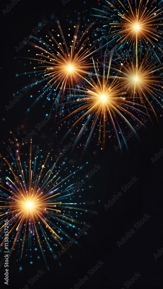 fireworks on black background fireworks on black background