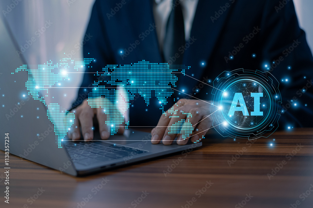 Modern businessmen leverage AI automation to optimize export strategies, ensuring competitive advantage in global markets.