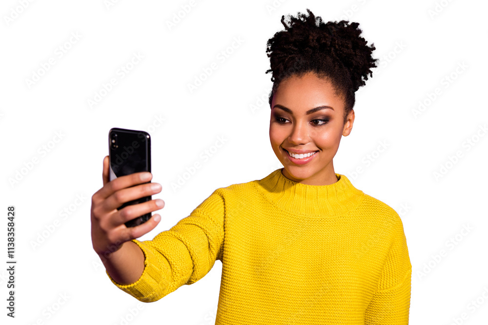 Close-up portrait of nice attractive lovely winsome sweet cheerful cheery wavy-haired girl holding in hands device taking making selfie isolated over bright vivid shine violet background Close-up portrait of nice attractive lovely winsome sweet cheerful cheery wavy-haired girl holding in hands device taking making selfie isolated over bright vivid shine violet background