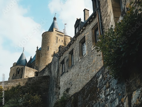 Mont Saint Michel. Ancient Abbey and Church in France, Europa photo