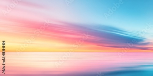 A Calm Ocean Reflecting a V...