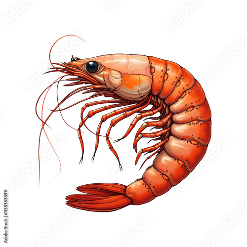 Shrimp seafood Isolated in Transparent Background