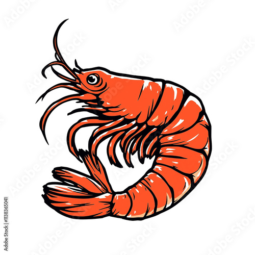 Shrimp seafood Isolated in Transparent Background