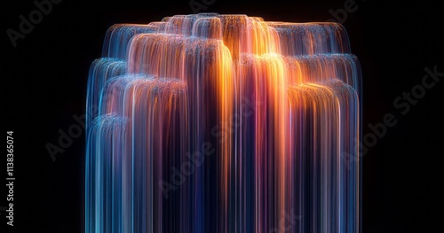 Abstract Digital Waterfall ...