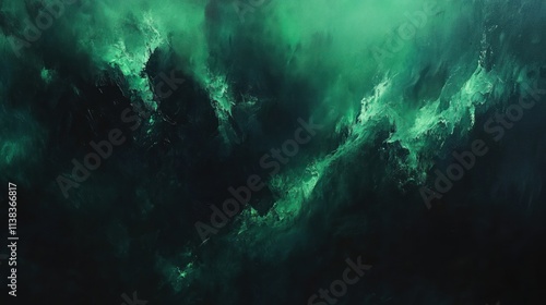Wallpaper Mural Emerald Nebula Cosmic Tempest A Verdant Storm of Interstellar Clouds Torontodigital.ca