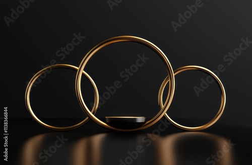 Golden Rings Encircle Black...