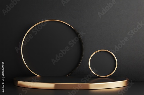 Elegant Black Gold Circular...