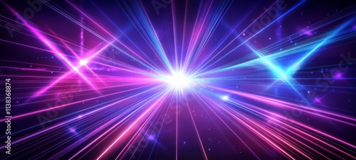 Abstract Purple and Blue Li...
