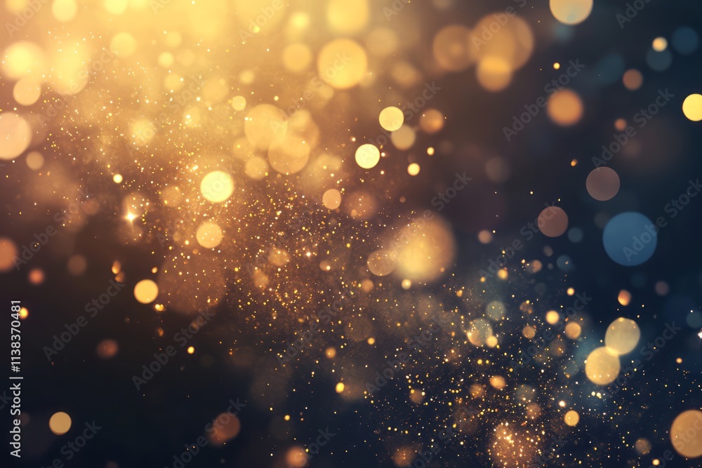 Golden Glitter and Bokeh Lights Abstract Background Golden Glitter and Bokeh Lights Abstract Background