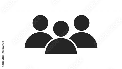 People community black sign animated video