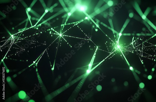 Abstract Green Network Digi...