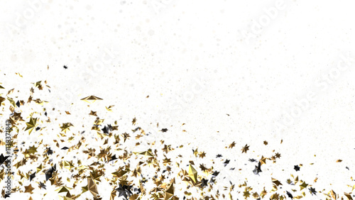 stars. Confetti celebration, Falling golden abstract decoration for party, birthday celebrate,