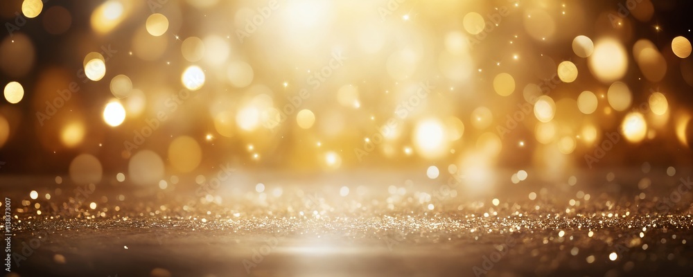 Sparkling golden background with shimmering lights creating a festive atmosphere for celebrations and events Sparkling golden background with shimmering lights creating a festive atmosphere for celebrations and events