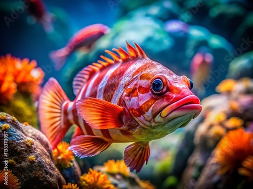 Red Banded Rockfish Miniature World: Tilt-Shift Underwater Photography photo