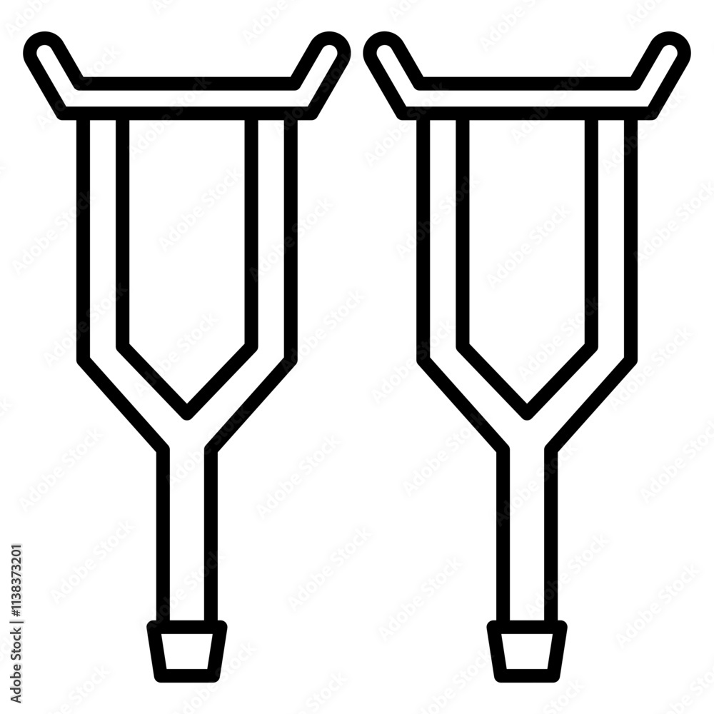 Crutches icon Crutches icon