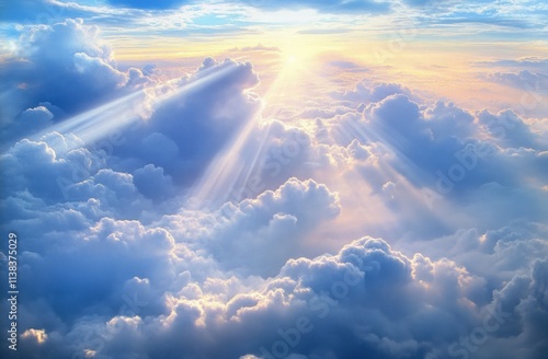 Heavenly Cloudscape Sunbeam...