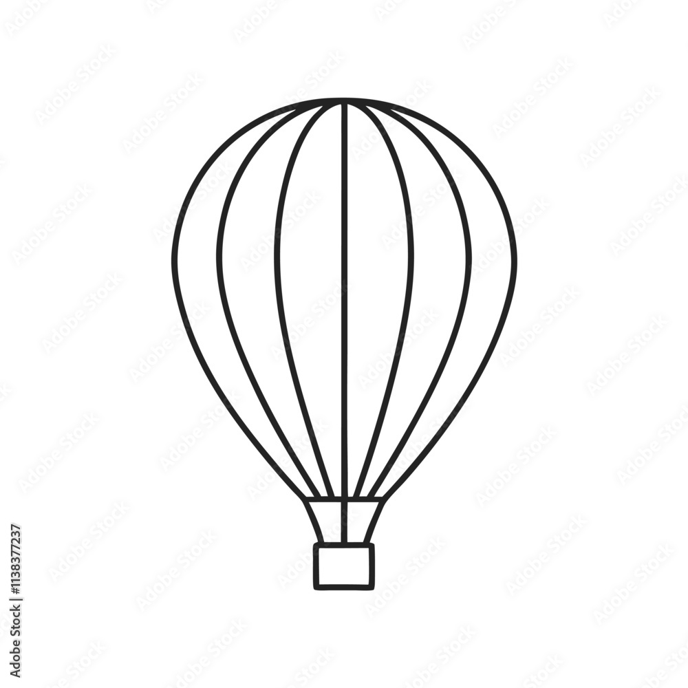 Fototapeta premium a line drawing of a hot air balloon