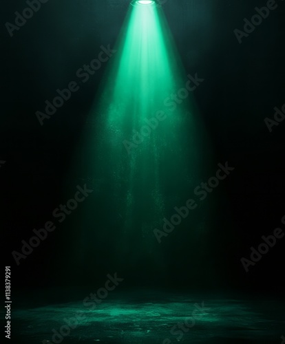 Green Light Beam Illuminate...