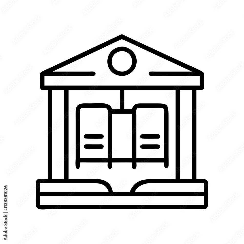 library with black history section icon library with black history section icon