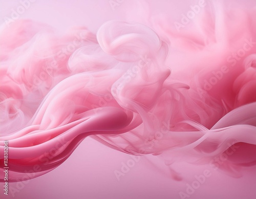 ethereal light pink smoke flowing gracefully on a soft background