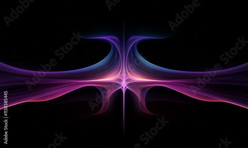 Abstract Purple Blue Wave E...