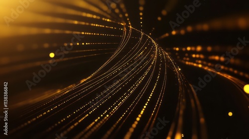 Golden Light Trails Abstrac...