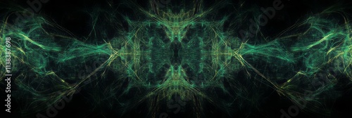 Abstract Green And Yellow F...