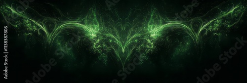 Abstract Green Energy Glowi...
