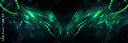 Abstract Green Energy Flowi...