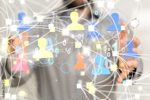 abstract social network scheme, which contains business people