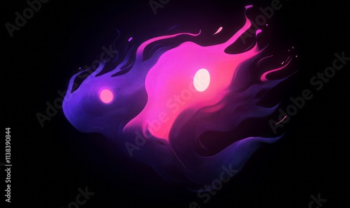 Abstract Pink and Purple Fl...
