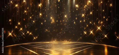 Golden Diamonds Falling On ...
