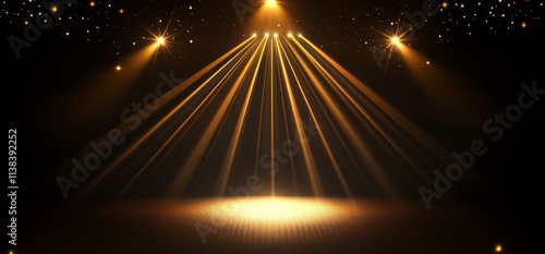 Golden Light Beams Illumina...