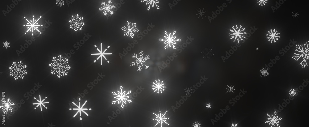 Snowflakes - golden openwork shiny snowflakes, star, 3D rendering. Snowflakes - golden openwork shiny snowflakes, star, 3D rendering.