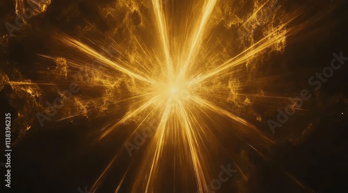 Golden Light Explosion Radi...