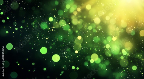 Abstract Green And Yellow B...
