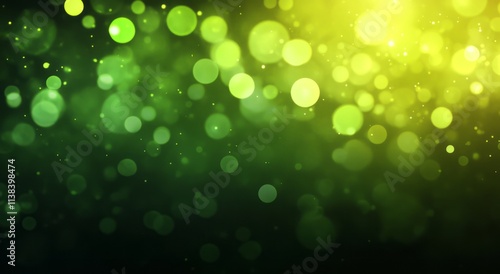 Abstract Green and Yellow B...