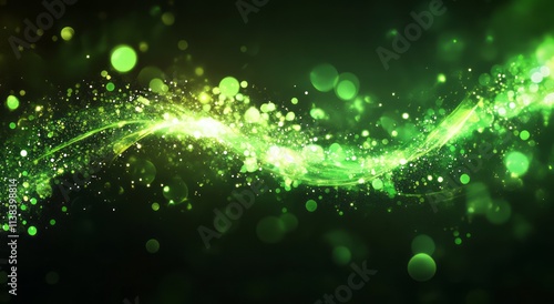 Green Light Trails Sparkles...