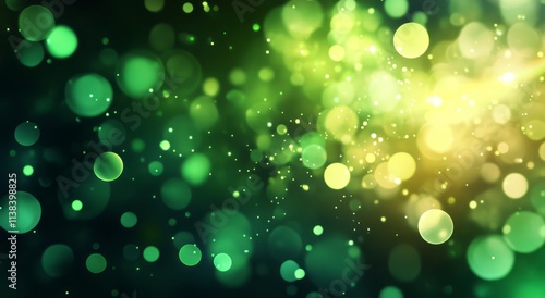 Abstract Green and Yellow B...