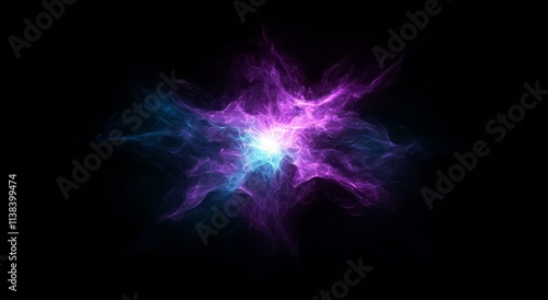 Abstract Cosmic Nebula Purp...