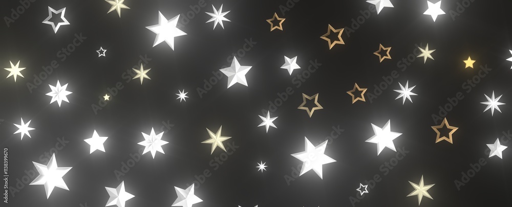 XMAS stars background, sparkle lights confetti falling. magic shining Flying christmas stars on night XMAS stars background, sparkle lights confetti falling. magic shining Flying christmas stars on night
