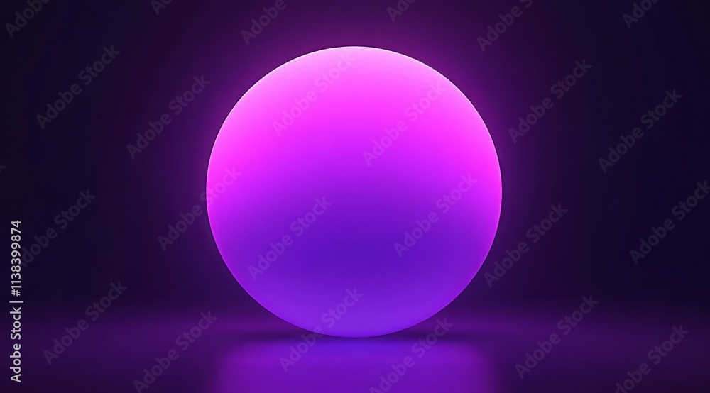 Glowing Purple Egg In Dark Background Glowing Purple Egg In Dark Background