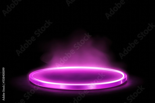 Purple Neon Circular Platfo...